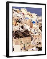 Traditional Architecture on Santorini, Greece-Keren Su-Framed Photographic Print