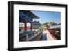 Traditional Architecture with Colourful Wood Carvings at Mu Fu Complex (Mu Residence)-Andreas Brandl-Framed Photographic Print