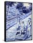 Traditional Azulejos Tiles, Funchal, Madiera, Portugal-Kymri Wilt-Framed Stretched Canvas