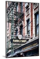 Traditional Barber Shop Sign, Manhattan, New York City-George Oze-Mounted Photographic Print