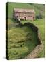 Traditional Barn in Upper Swaledale, Yorkshire Dales National Park, Yorkshire, England, UK-Patrick Dieudonne-Stretched Canvas