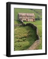 Traditional Barn in Upper Swaledale, Yorkshire Dales National Park, Yorkshire, England, UK-Patrick Dieudonne-Framed Photographic Print