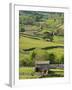 Traditional Barns and Dry Stone Walls in Swaledale, Yorkshire Dales National Park, England-John Woodworth-Framed Photographic Print