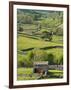 Traditional Barns and Dry Stone Walls in Swaledale, Yorkshire Dales National Park, England-John Woodworth-Framed Photographic Print