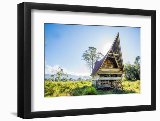 Traditional Batak House in Lake Toba, Sumatra, Indonesia, Southeast Asia-John Alexander-Framed Photographic Print