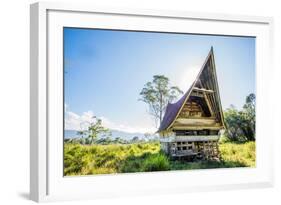 Traditional Batak House in Lake Toba, Sumatra, Indonesia, Southeast Asia-John Alexander-Framed Photographic Print