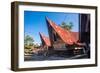 Traditional Batak House in Lake Toba, Sumatra, Indonesia, Southeast Asia-John Alexander-Framed Photographic Print