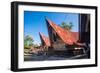 Traditional Batak House in Lake Toba, Sumatra, Indonesia, Southeast Asia-John Alexander-Framed Photographic Print