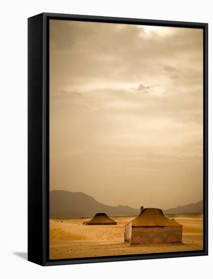 Traditional Bedouin Tents in the Sahara Desert, Near Zagora, Merzouga, Morocco, North Africa-Ian Egner-Framed Stretched Canvas