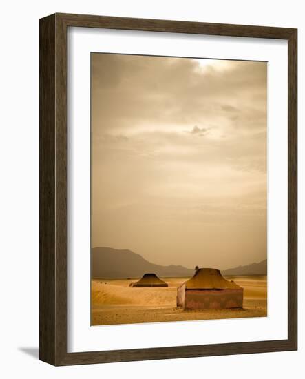 Traditional Bedouin Tents in the Sahara Desert, Near Zagora, Merzouga, Morocco, North Africa-Ian Egner-Framed Photographic Print