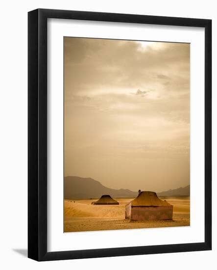 Traditional Bedouin Tents in the Sahara Desert, Near Zagora, Merzouga, Morocco, North Africa-Ian Egner-Framed Photographic Print