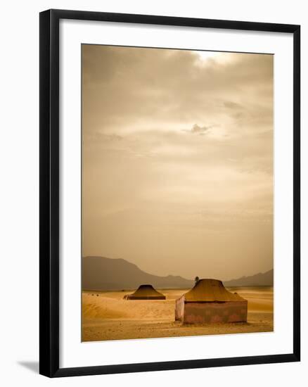 Traditional Bedouin Tents in the Sahara Desert, Near Zagora, Merzouga, Morocco, North Africa-Ian Egner-Framed Photographic Print