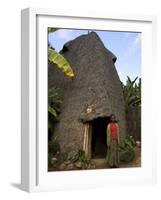 Traditional Beehive House of the Dorze People Made Entirely from Organic Materials, Ethiopia-Jane Sweeney-Framed Photographic Print