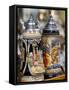 Traditional Beer Mugs, Munich, Bavaria, Germany-Yadid Levy-Framed Stretched Canvas