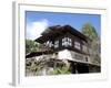 Traditional Bhutanese House in the Bumthang Valley, Bhutan, Asia-Lee Frost-Framed Photographic Print