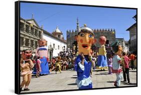 Traditional Big-Headed Masks of Minho at the Historical Centre of Viana Do Castelo-Mauricio Abreu-Framed Stretched Canvas