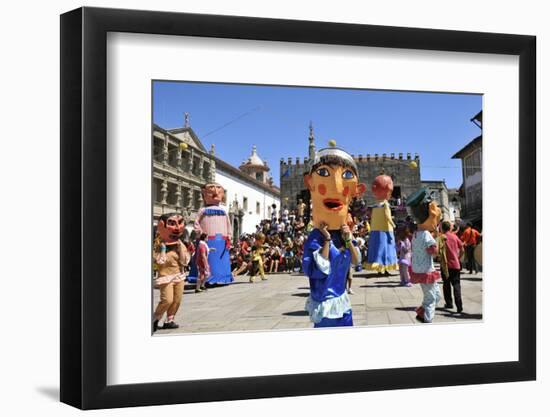 Traditional Big-Headed Masks of Minho at the Historical Centre of Viana Do Castelo-Mauricio Abreu-Framed Photographic Print