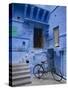 Traditional Blue Architechture, Jodhpur, Rajasthan, India-Doug Pearson-Stretched Canvas