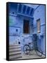 Traditional Blue Architechture, Jodhpur, Rajasthan, India-Doug Pearson-Framed Stretched Canvas