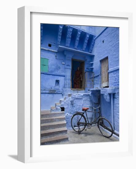 Traditional Blue Architechture, Jodhpur, Rajasthan, India-Doug Pearson-Framed Photographic Print