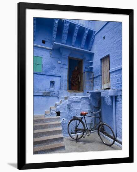 Traditional Blue Architechture, Jodhpur, Rajasthan, India-Doug Pearson-Framed Photographic Print
