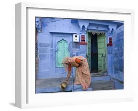 Traditional Blue Architecture, Jodhpur, Rajasthan, India-Doug Pearson-Framed Photographic Print