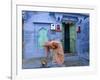 Traditional Blue Architecture, Jodhpur, Rajasthan, India-Doug Pearson-Framed Photographic Print