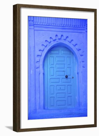 Traditional Blue Painted Door, Chefchaouen, Morocco, North Africa, Africa-Neil Farrin-Framed Photographic Print