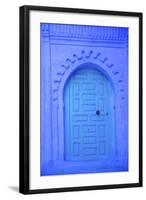 Traditional Blue Painted Door, Chefchaouen, Morocco, North Africa, Africa-Neil Farrin-Framed Photographic Print