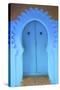 Traditional Blue Painted Door, Chefchaouen, Morocco, North Africa, Africa-Neil Farrin-Stretched Canvas