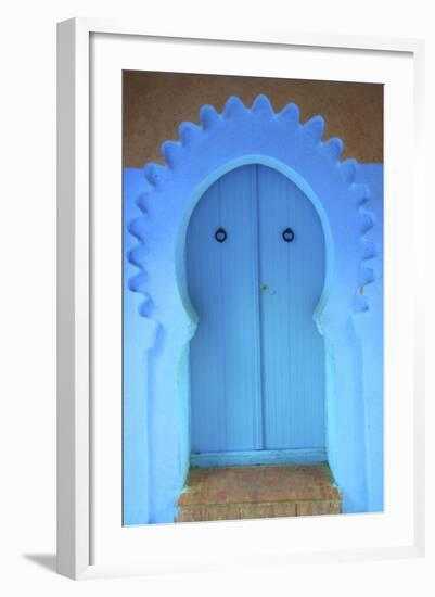 Traditional Blue Painted Door, Chefchaouen, Morocco, North Africa, Africa-Neil Farrin-Framed Photographic Print