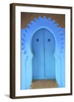 Traditional Blue Painted Door, Chefchaouen, Morocco, North Africa, Africa-Neil Farrin-Framed Photographic Print