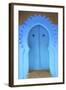 Traditional Blue Painted Door, Chefchaouen, Morocco, North Africa, Africa-Neil Farrin-Framed Photographic Print