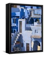 Traditional Blue Painted House, Jodphur, Rajasthan, India-Keren Su-Framed Stretched Canvas