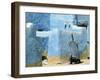 Traditional Blue Woven, Brocade Shawl of Siwa, Egypt-Alexander Nesbitt-Framed Photographic Print