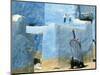 Traditional Blue Woven, Brocade Shawl of Siwa, Egypt-Alexander Nesbitt-Mounted Photographic Print