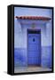 Traditional Bluehouse, Chefchaouen (Chefchaouene), Morocco, North Africa, Africa-Simon Montgomery-Framed Stretched Canvas