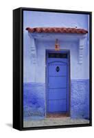 Traditional Bluehouse, Chefchaouen (Chefchaouene), Morocco, North Africa, Africa-Simon Montgomery-Framed Stretched Canvas