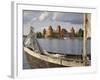 Traditional Boat and Trakai Castle, Trakai, Near Vilnius, Lithuania, Baltic States-Gary Cook-Framed Photographic Print