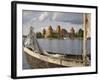 Traditional Boat and Trakai Castle, Trakai, Near Vilnius, Lithuania, Baltic States-Gary Cook-Framed Photographic Print