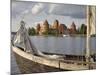 Traditional Boat and Trakai Castle, Trakai, Near Vilnius, Lithuania, Baltic States-Gary Cook-Mounted Photographic Print