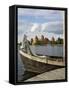 Traditional Boat and Trakai Castle, Trakai, Near Vilnius, Lithuania, Baltic States-Gary Cook-Framed Stretched Canvas