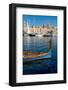 Traditional boat moored in Grand Harbour marina at Birgu, Valletta, Malta, Mediterranean, Europe-Martin Child-Framed Photographic Print