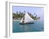 Traditional Boat of the Cuna Indians, Kuanidup Island, Rio Sidra, San Blas Islands, Panama-Bruno Morandi-Framed Photographic Print