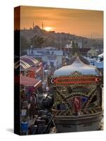 Traditional Boats Cooking and Selling Food, Eminonu, Galeta Bridge, Istanbul, Turkey, Europe-Neale Clarke-Stretched Canvas