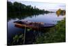 Traditional boats on Loire River, Chouze-sur-Loire, UNESCO World Heritage Site, Indre et loire, Loi-Nathalie Cuvelier-Stretched Canvas