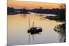 Traditional boats on Loire River, Chouze-sur-Loire, UNESCO World Heritage Site, Indre et loire, Loi-Nathalie Cuvelier-Mounted Photographic Print