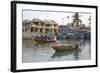 Traditional Boats on the Hoai River, Hoi An, Quang Nam, Vietnam-Kevin Oke-Framed Photographic Print