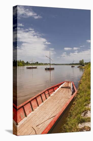 Traditional Boats on the River Loire at Chaumont-Sur-Loire, Loir-Et-Cher, Centre, France, Europe-Julian Elliott-Stretched Canvas