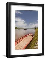 Traditional Boats on the River Loire at Chaumont-Sur-Loire, Loir-Et-Cher, Centre, France, Europe-Julian Elliott-Framed Photographic Print